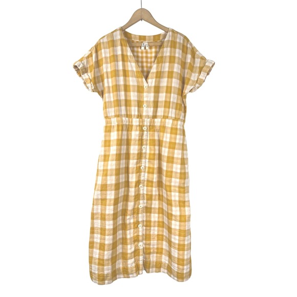 Pact Dresses & Skirts - Pact Organic Cotton Gingham Midi Dress M Farmcore Prairie Sustainable Picnic